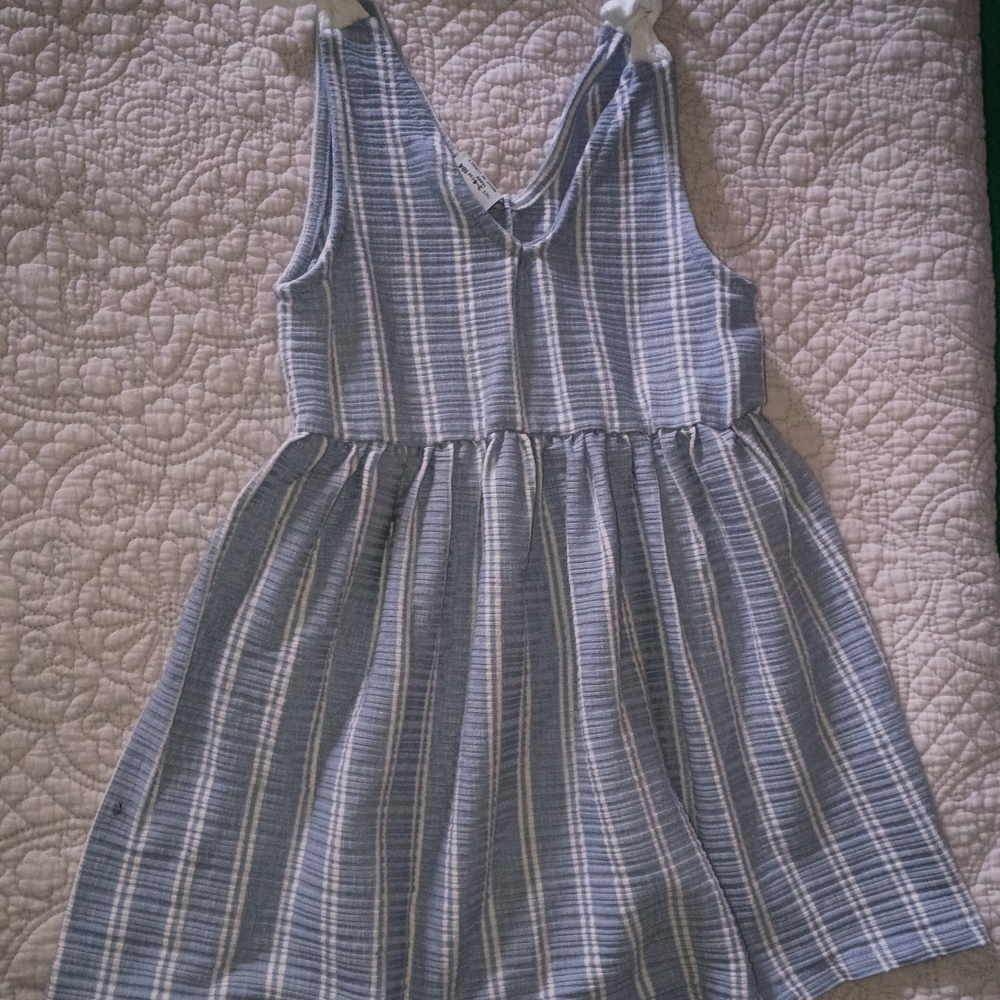 Zara Kids Blue Striped Casual Dress